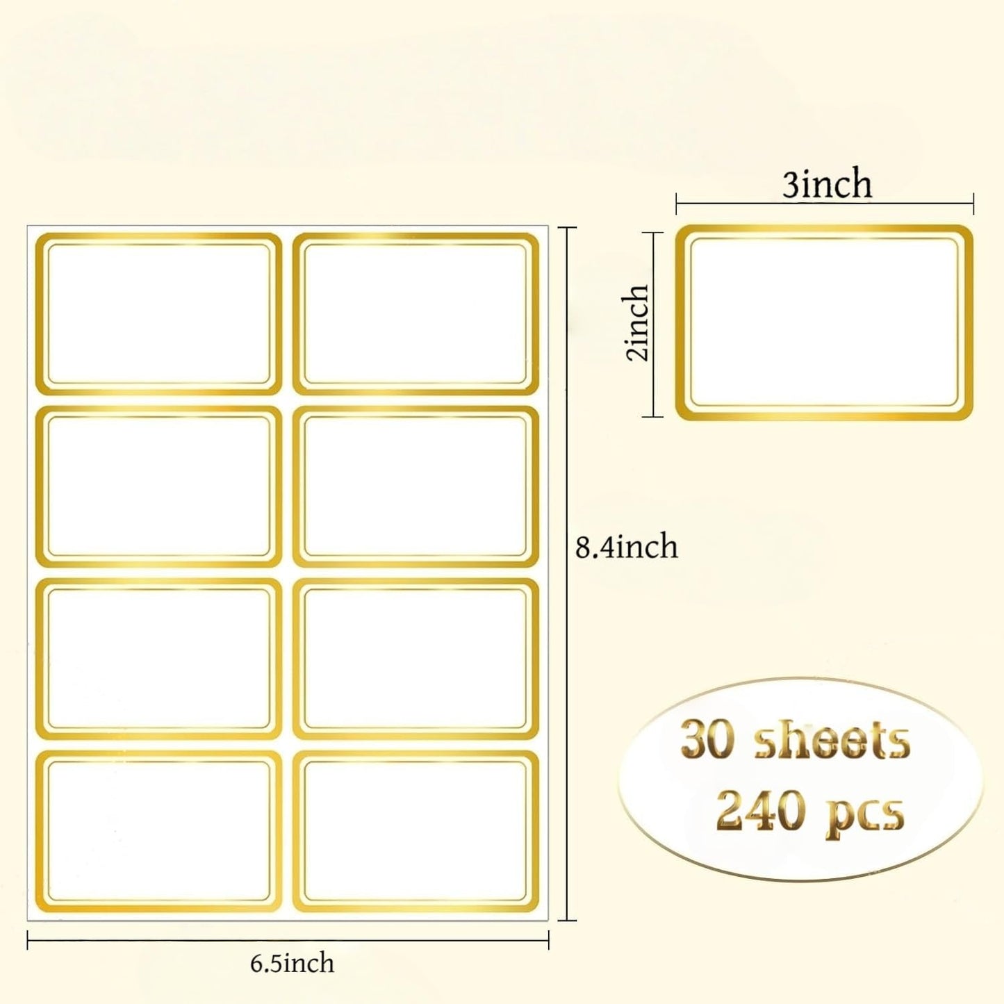 Blank Waterproof Removable Labels for Freezer Storage containers, Labels forJars,Date Label Food Storage Stickers, Waterproof Oil Resistant Easy Clean Leaves no Residue 500Total Per Roll