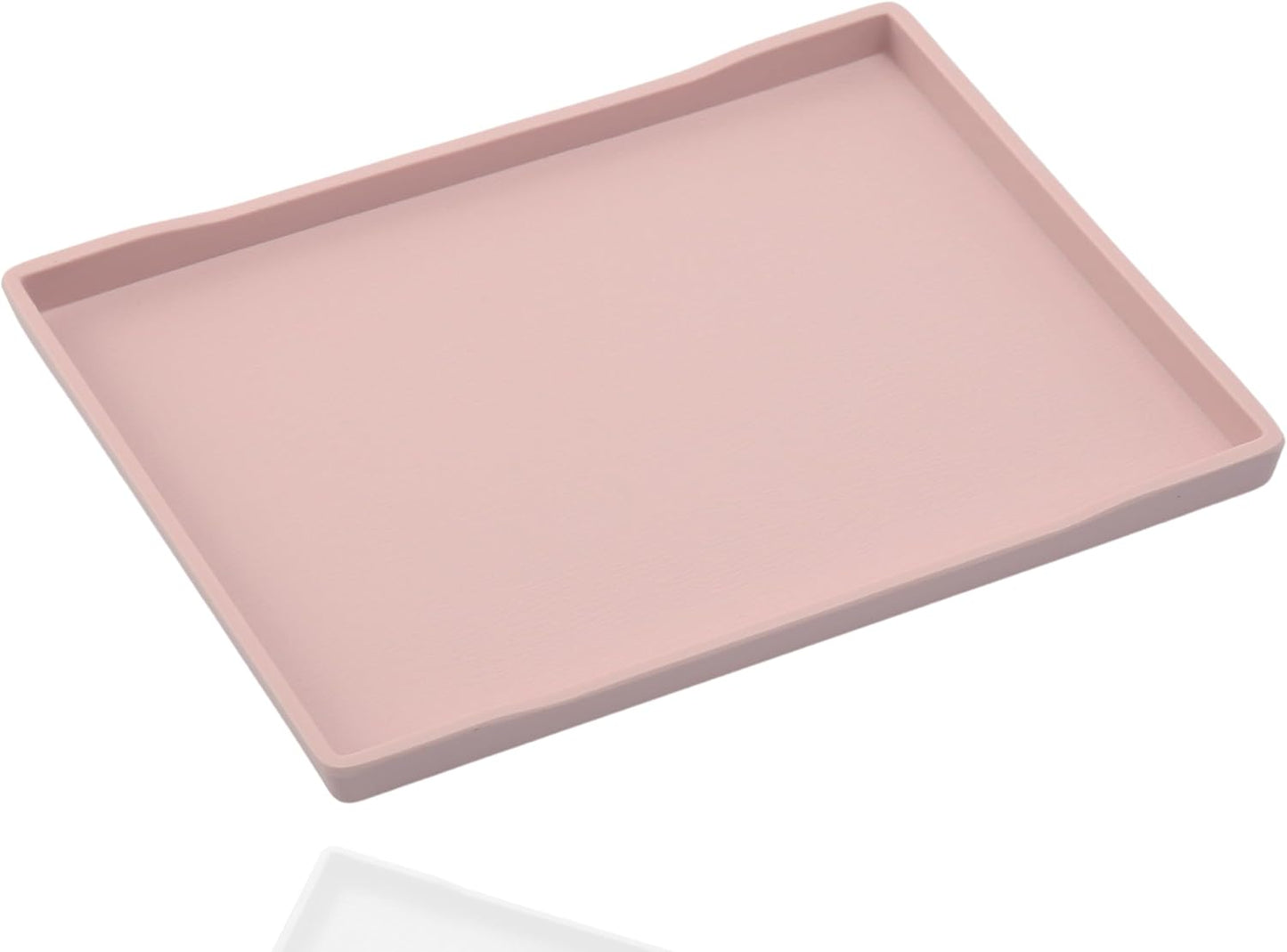 White Serving Tray (13.5 x 9.6 inch) for Serving Accessory, Elegant & Stackable Plastic Tray for Spa, Coffee, Drinks, Tea, Bar, Party, Seasoning, Perfume and Display Use.