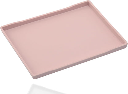 White Serving Tray (13.5 x 9.6 inch) for Serving Accessory, Elegant & Stackable Plastic Tray for Spa, Coffee, Drinks, Tea, Bar, Party, Seasoning, Perfume and Display Use.