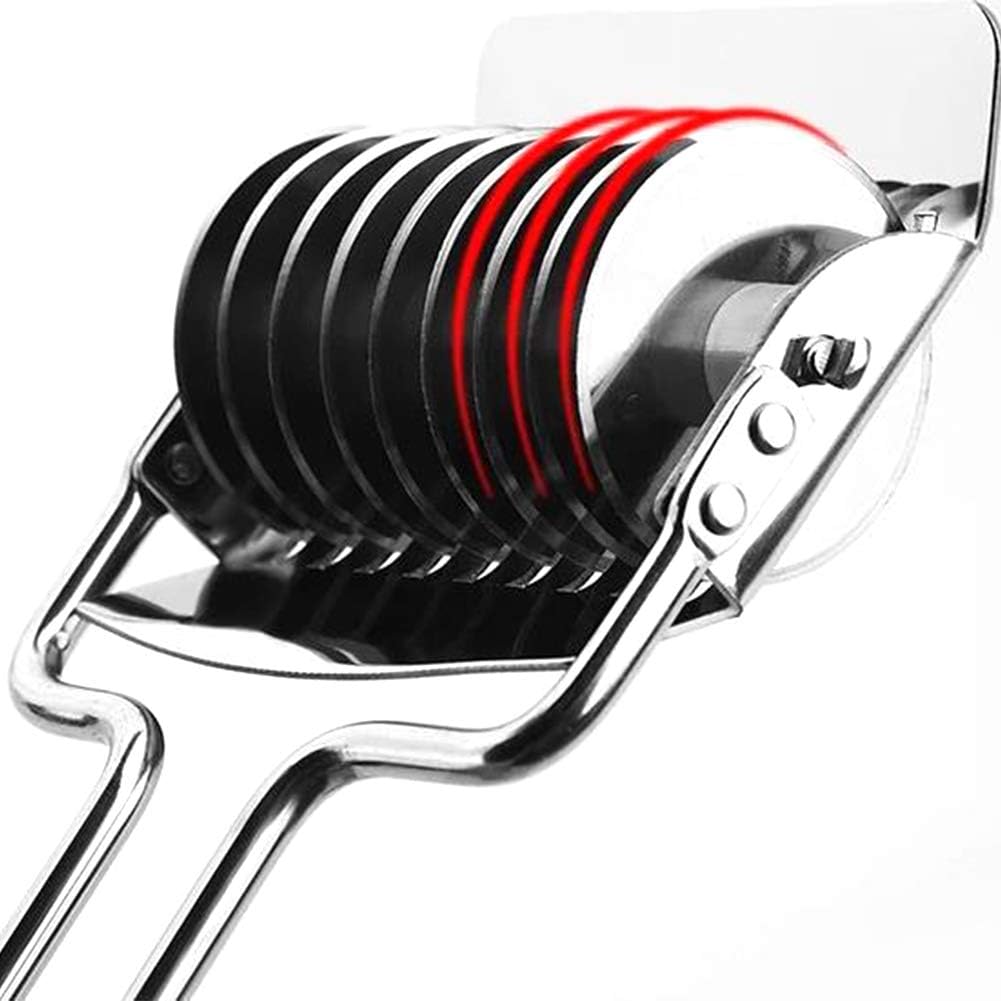 Pasta Noodle Cutter, Stainless Steel Manual Pasta Spaghetti Maker, Dough Cutter for Homemade Noodles, Lattice Roller Garlic Ginger Herb Mincer for Kitchen Cooking Tools