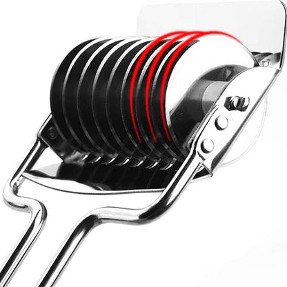 Pasta Noodle Cutter, Stainless Steel Manual Pasta Spaghetti Maker, Dough Cutter for Homemade Noodles, Lattice Roller Garlic Ginger Herb Mincer for Kitchen Cooking Tools