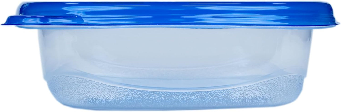 Glad GladWare Tall Entree Food Storage Containers with Lids, Large Square BPA Free Plastic for Meal Prep and Lunches, Lock Tight Seal, Microwave and Dishwasher Safe, 42 Oz, 3 Count