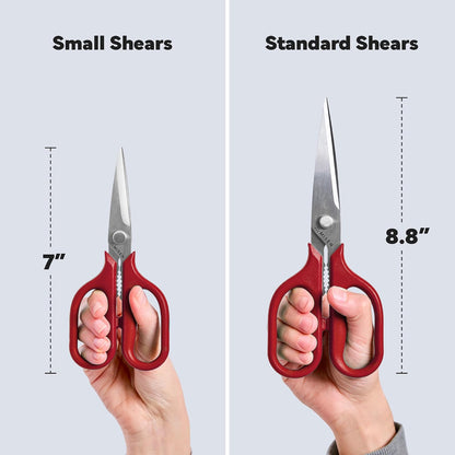 Misen Heavy Duty Kitchen Shears - Stainless Steel, Versatile and Easy Clean Scissors for Meat, Herbs and Veggies - Ambidextrous Comfort Handle - Professional Grade - Black