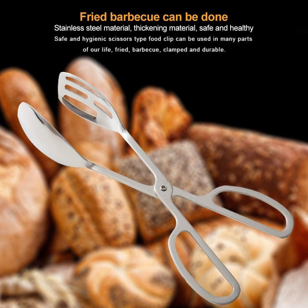 Food Tongs, Heavy Duty Stainless Steel Kitchen Tongs Salad Tongs 10 inch Heat Resistant Small Serving Tongs for Cooking, Grill, Pastry, Sandwich, Ice, Food Bread Dessert (Gold)
