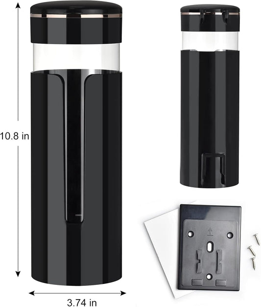 Cup Dispenser, Wall Mount Water Cooler Cup Dispenser fits 4-7 oz Disposable Paper and Plastic Cups, Pull Type Cup Holder for Bathroom, Office, Break Room, Gym, Black