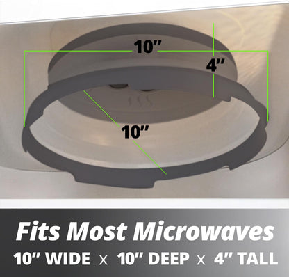 HOVER COVER Magnetic Microwave Splatter Cover - 12-Inch Collapsible - Gray