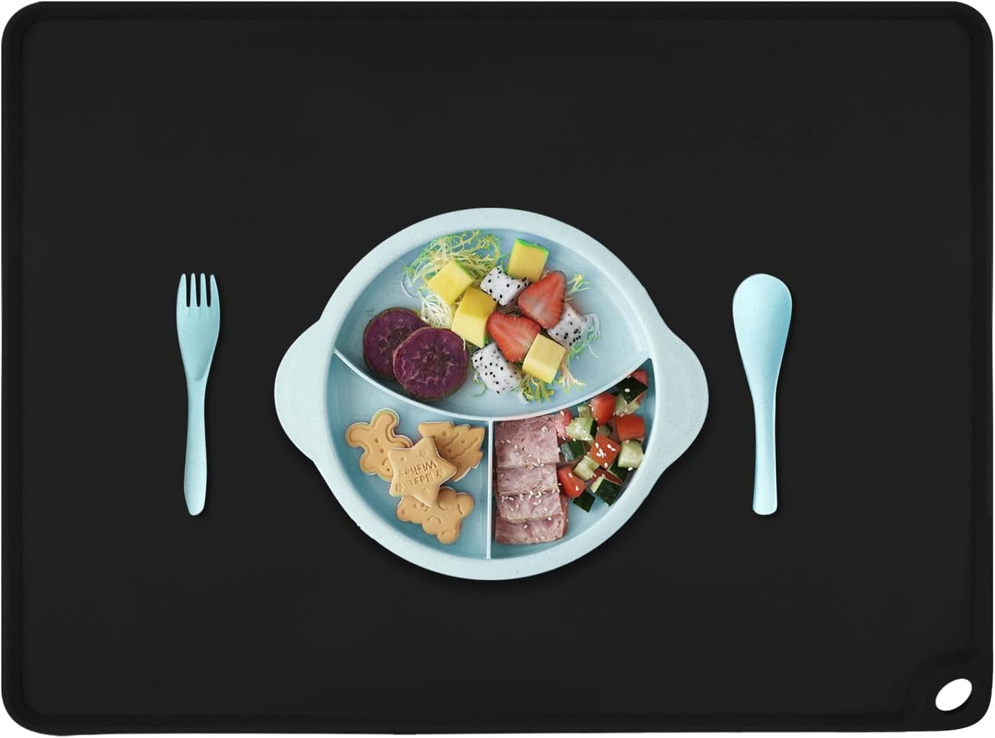 Extra Large Silicone Mat, 31.5x23.6 Inch Heat Resistant Mat for Kitchen Counter, Non Stick Silicone Baking Mat for Dough and Pastry, Thick Silicone placement Countertop Protector, Black countertop mat