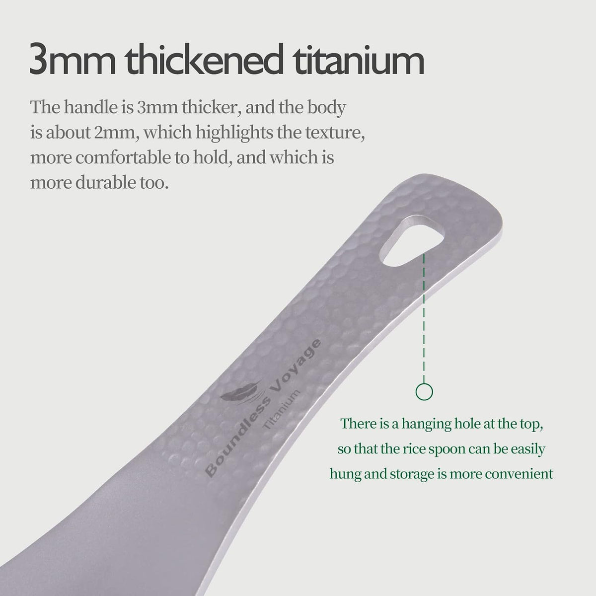 Boundless Voyage Titanium Spatula Rice Shovel Thickened 1079T