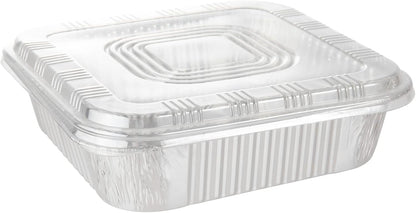 Waytiffer 25pack- 8 x 8 Aluminum foil Pans Disposable Heavy Duty Square baking Cake Pan, Cooking Tins Homemade Breads Oven Pans,Foil Pan, Baking pan Roasting