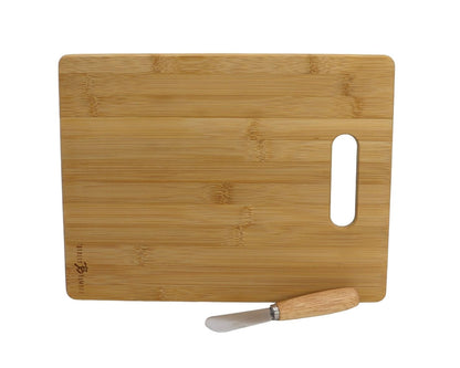 Gift Basket Village Charcuterie Board Gift Set – Bamboo Cutting Board, Three-Pepper Crackers, Italian Sausage, Wisconsin Cheese, Cheese Spread, and Knife – Wedding or Housewarming Gift