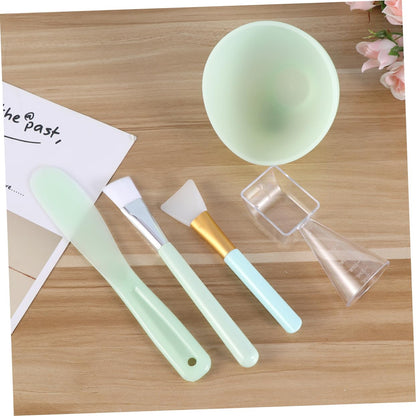 5pcs Diy Face Mask Kit Facial Mask Mixing Bowls Silicone Bowl Set Facial Stick Tool for Makeup