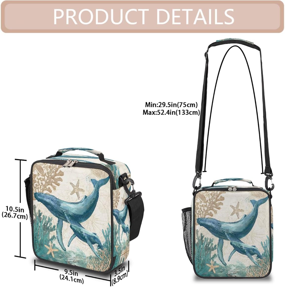 cfpolar Skull Skateboard Lunch Box for Boys Girls, Insulated Lunch Bags for Kids Reusable Mini Cooler Lunch Tote Lunchbox Thermal Meal Tote Kit with Shoulder Strap for Work School Picnic