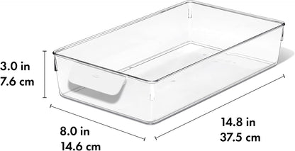OXO Good Grips Fridge Organization Bin 8 in x 14 in - for Cheese, Meat, Fish and More