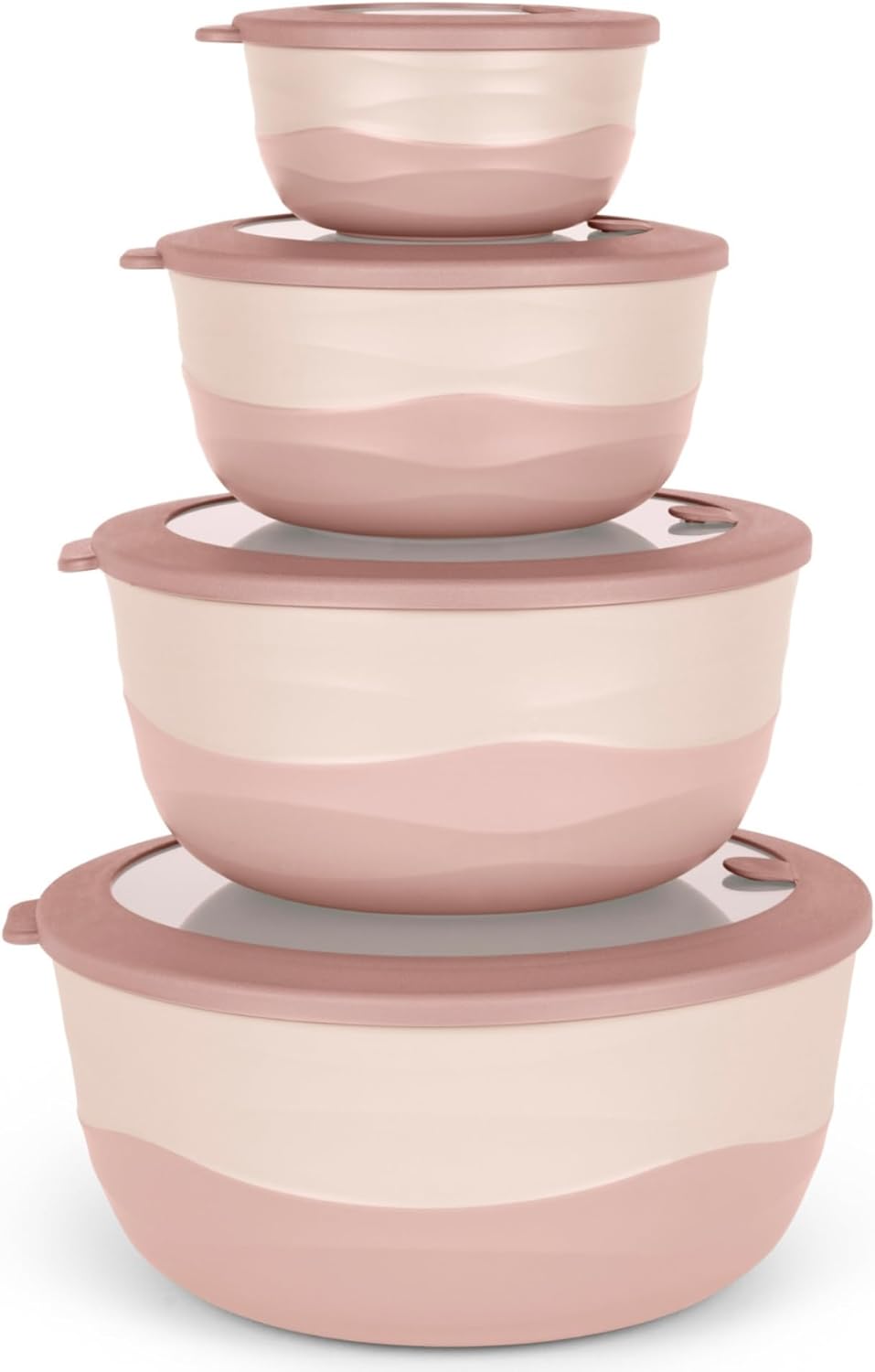 Pera Mixing Bowls with Lids, 8-Piece Airtight Leak-Proof Nesting BPA-Free Bowl Set for Kitchen & Food Storage, Large 4200ml Capacity, Microwave & Dishwasher Safe