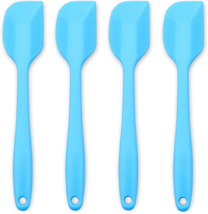 Silicone Spatula 4-piece Set, Heat-Resistant Spatulas, Non-stick Rubber Spatulas with Stainless Steel Core