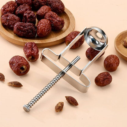Manual Cherry Pitter Red Date Core Remover Stainless Steel Kitchen Fruit Pit Remover Tool for Home Cooking and Baking