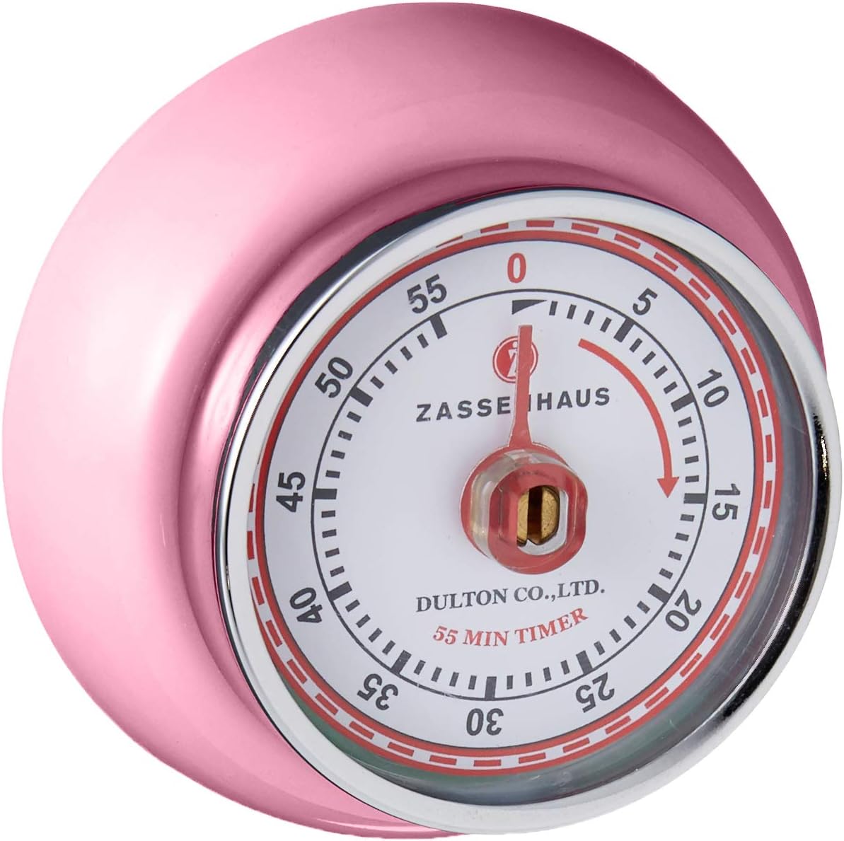 Zassenhaus Magnetic Retro Kitchen Timer, Classic Mechanical Cooking Timer (Yellow)