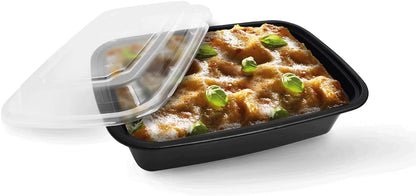50 sets Rectangle 58oz Meal Prep Containers with lids Microwavable Food Container Plastic BPA Free Rectangle