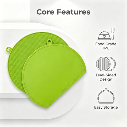 Thick TPU Cutting Board for Kitchen, Flexible Cutting Mat (Orange)