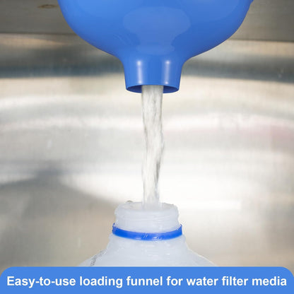 Vesici Extra Large Wide Mouth Funnel 2.5" x 10", Blue