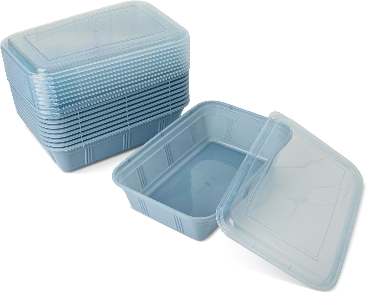 Core Kitchen Reusable Meal Prep Containers – 20-Piece Set (10 Containers & 10 Lids) – 31 oz BPA-Free – Microwave, Freezer & Dishwasher Safe
