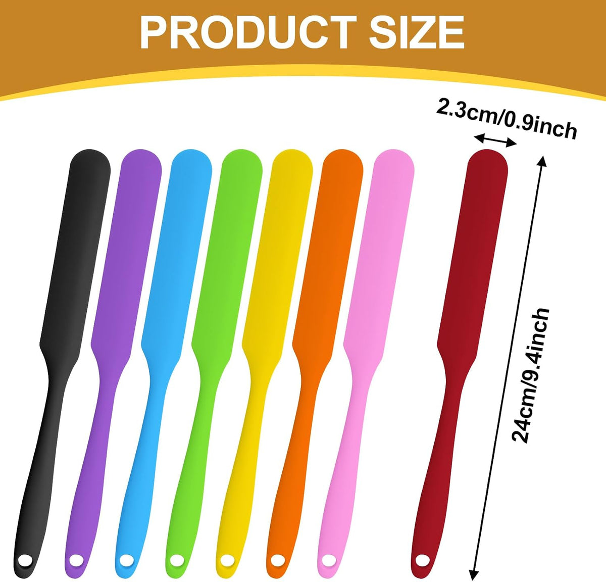 Jar Spatula, Purple/Pink/Green/Yellow