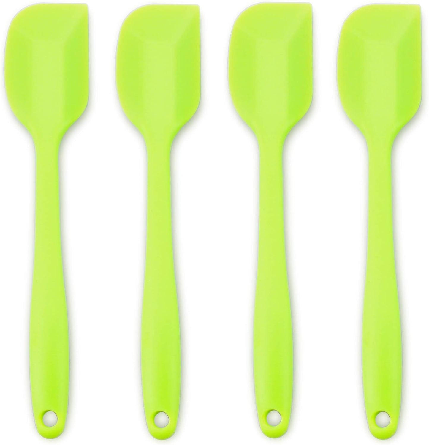 Silicone Spatula 4-piece Set, Heat-Resistant Spatulas, Non-stick Rubber Spatulas with Stainless Steel Core