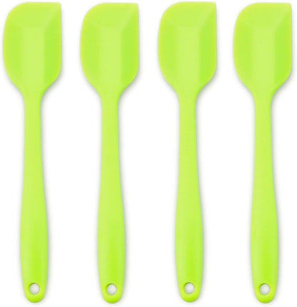 Silicone Spatula 4-piece Set, Heat-Resistant Spatulas, Non-stick Rubber Spatulas with Stainless Steel Core