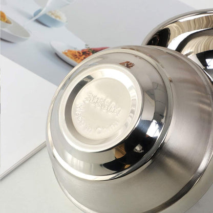 Stainless Steel Bowl Set: 500 ml Cereal Bowl, Set of 10 with Gift Box Included. Double Walled Insulated & Dishwasher Safe, Durable Deep Soup Bowl, Suitable for Home Kitchen & Child (Silver)
