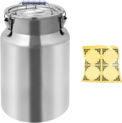 Sealed Rice Storage Container, 12L/3gal Stainless Steel Kitchen Food Storage Bin with Lids Locking Clamp, Airtight Canisters Container for Flour Rice Cereal Grain Coffee Bean (Red)