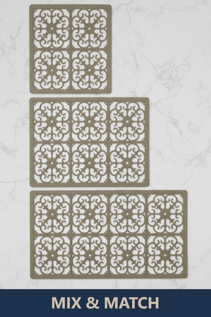 GASARÉ, Extra Large, Thick, Silicone Trivet for Hot Dishes, Pots, and Pans, Heat Resistant Mat for Countertop, Hot Pad for Kitchen, Easy to Clean, 16 x 12 x 3/8 Inches, White