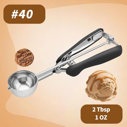 Large Cookie Scoop 3 Tablespoon, Size #20 Dough Scoops for Baking, Trigger Ice Cream Scooper, Stainless Steel Portion Scoop for Jumbo Cookies, Pancakes, Cupcakes, Meatballs