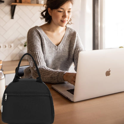GYEUKHAM Lunch Bag Women, Lunch Box for Adult Men Kids Girls, Small Cute Lunchbox Tote Large Capacity Insulated Lunch Container Cooler for Work School Picnic Travel, Black White Stripes