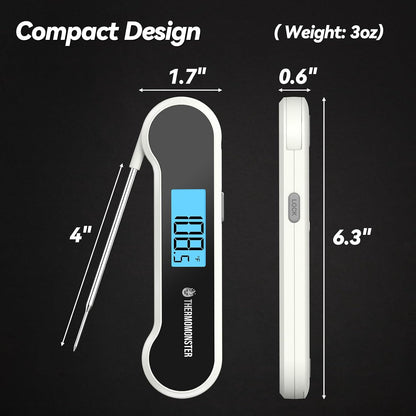0.5 Sec Instant Read Meat Thermometer Digital for Cooking, Red