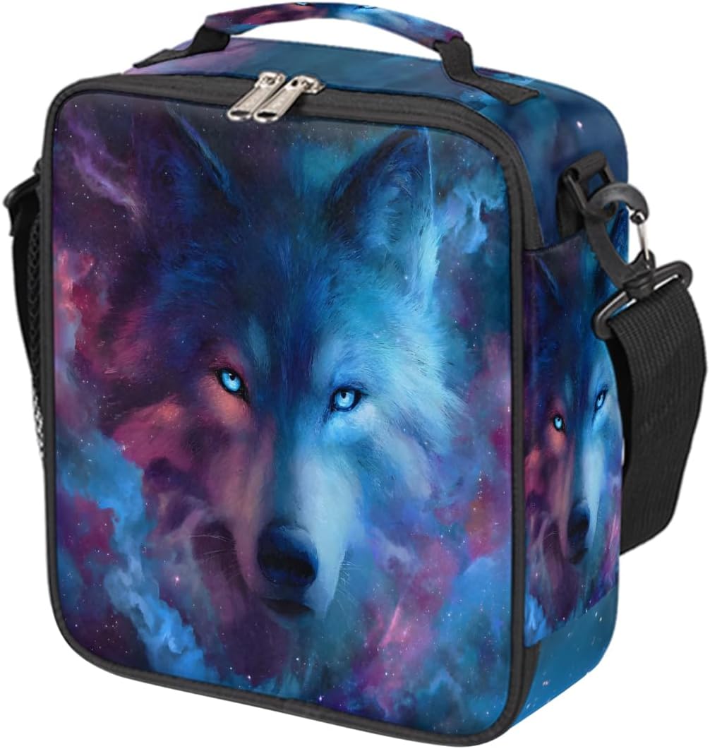 cfpolar Skull Skateboard Lunch Box for Boys Girls, Insulated Lunch Bags for Kids Reusable Mini Cooler Lunch Tote Lunchbox Thermal Meal Tote Kit with Shoulder Strap for Work School Picnic