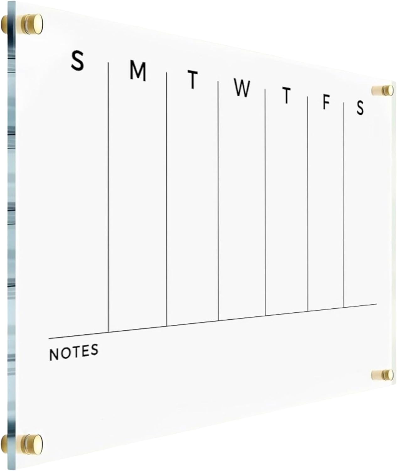 WEEKLY Wall Board Acrylic Calendar - Personalized Planner 2026, Personalized Dry Erase Board, Horizontal Wall Monthly and Weekly Calendar, New Home Gift, Housewarming Gift, Goals, To Do