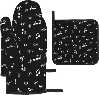 Boho Floral Oven Mitts and Pot Holders Sets of 3, Cute Baker Stuff