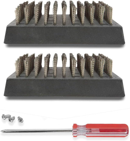 BBQ-AID Grill Brush for Outdoor Grill Bristle Free - 18" BBQ Brush for Grill Cleaning Kit - Safe BBQ Grill Cleaner Brush and Scraper - Stainless Grill Cleaning Brush for Any Grill, Grill Accessories