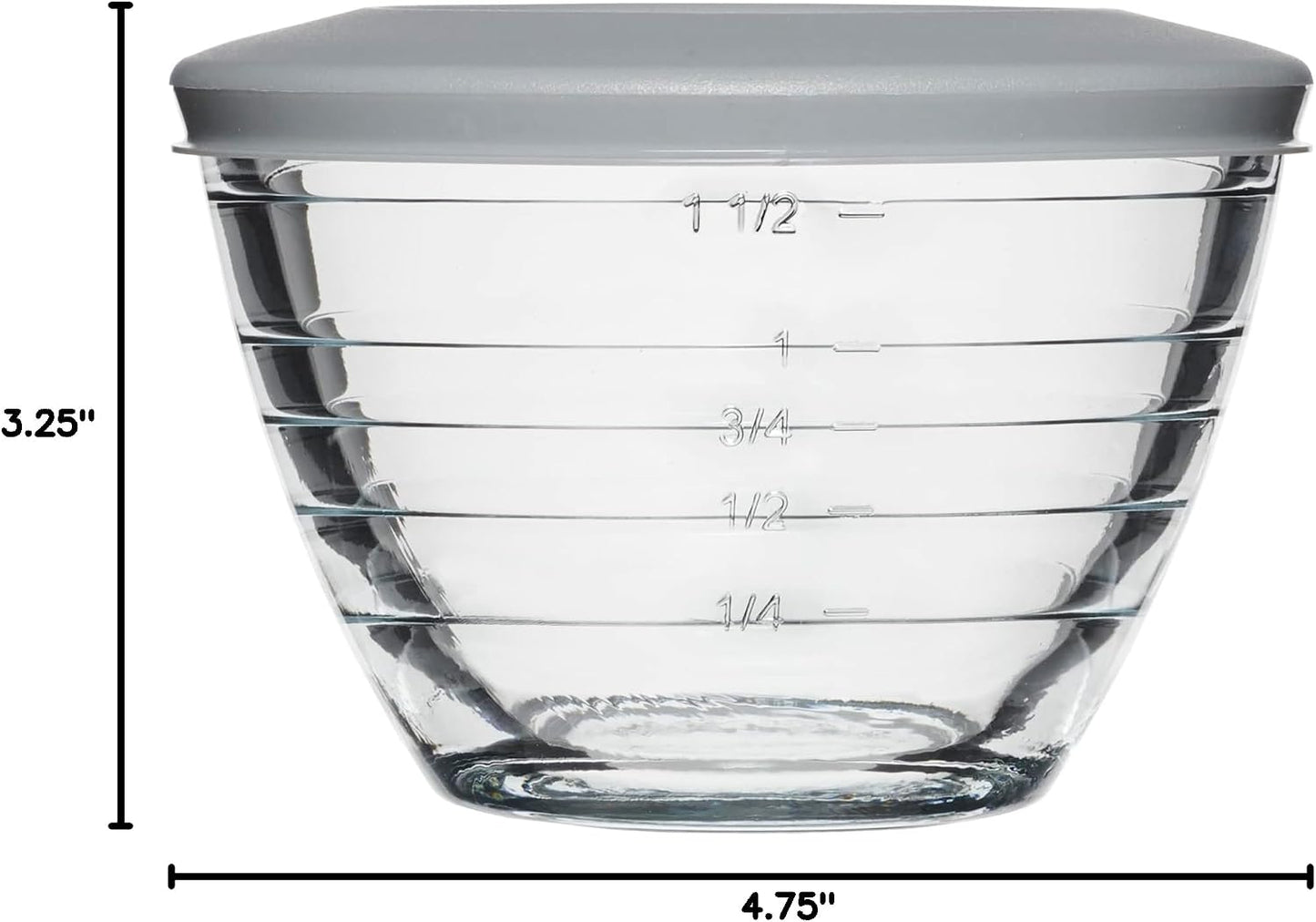 Anchor Hocking 4-IN-1 PREP BOWLS. 6 Piece set (3 Bowls and 3 lids)