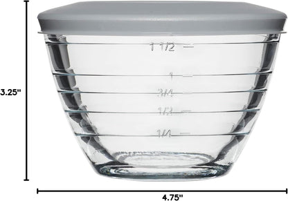 Anchor Hocking 4-IN-1 PREP BOWLS. 6 Piece set (3 Bowls and 3 lids)