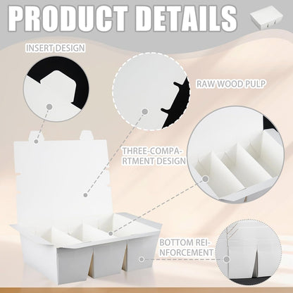 30 Pack 3 Compartment Take Out Food Containers, 7.5x5.4x2.6" Bamboo Pulp Paper Take Out Boxes, Disposable To Go Container Take Out Containers, Greaseproof Paper Bento Box Takeout Lunch Boxes with Lid