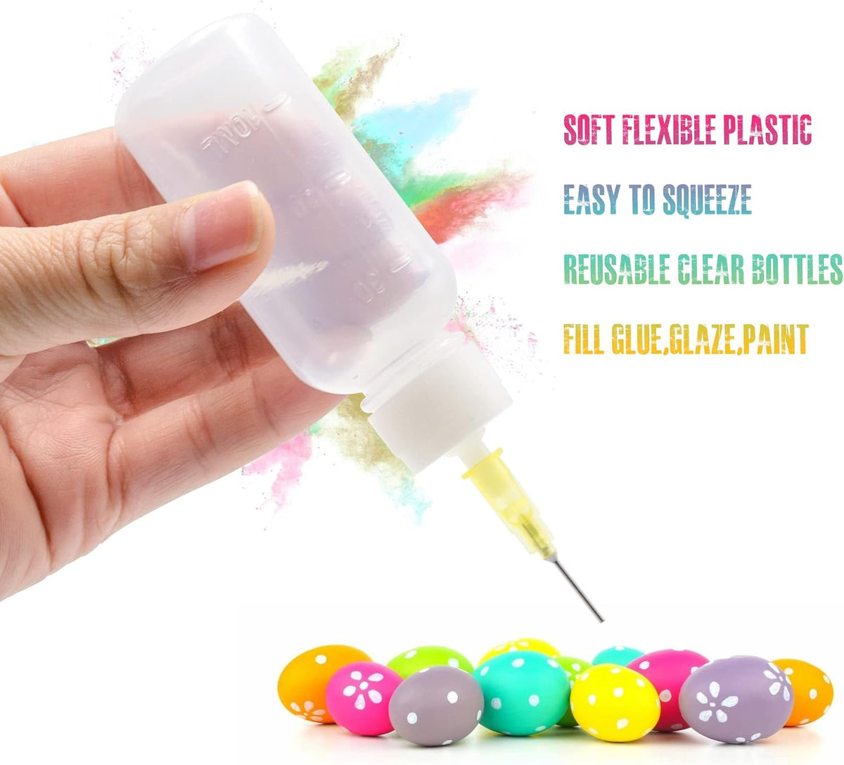 30cc Needle Tip Glue Squeeze Bottle Precision Tips Applicator Bottles 5 Pcs