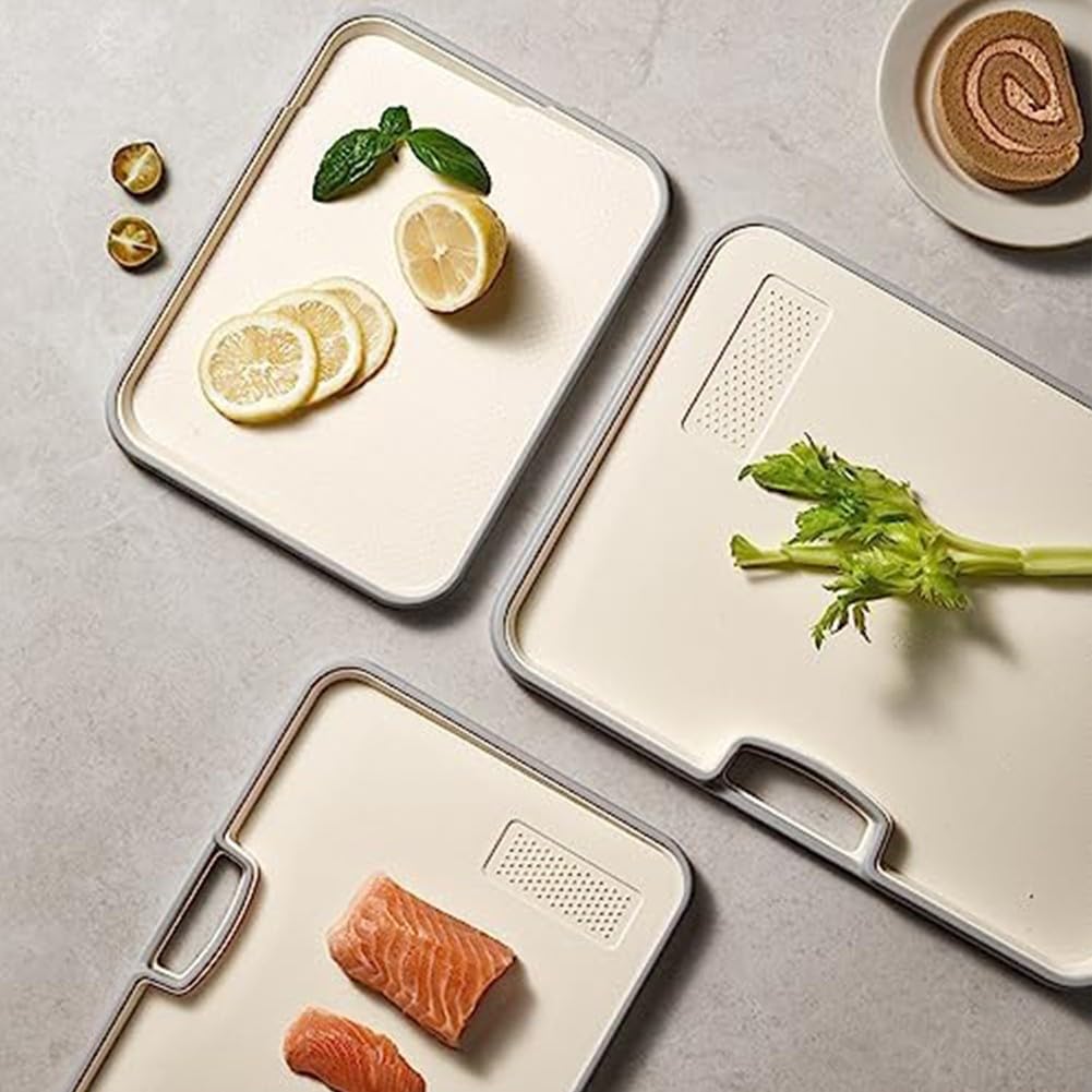 Heavy Duty Double Sided Cutting with Non-Slip Features Effortless Food Handling (26 * 36cm) - Perfect All Cooking Needs(28 * 40cm)
