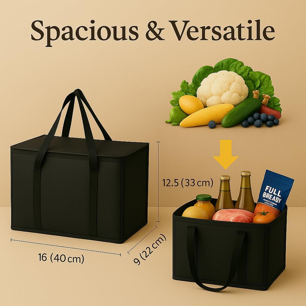musbus Extra large XXXL Insulated Food Delivery Bag Cooler Bags Keep Food Warm Catering Therma Catering Bag for doordash 22x14x13 Cooler Bags Therma Shopper hot warming RED Pizza BLACK