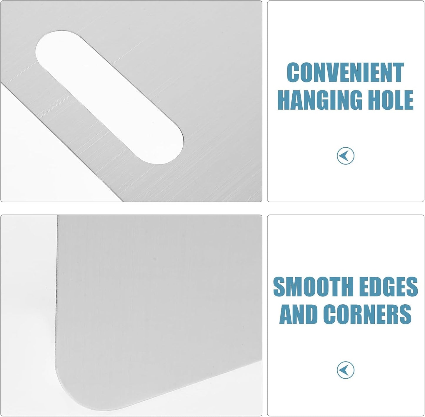 Yardwe Chopping Board for Home Double-sided Cutting Mat Stainless Steel Xxl Size Easy to Clean