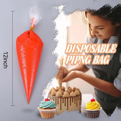 XSEINO Disposable Piping Bags, 12 Inch - Heavy Duty Anti Burst Pastry Bags With Bump Non-slip Design For Icing and Frosting and Cookies Decoration Bags(Thickened)