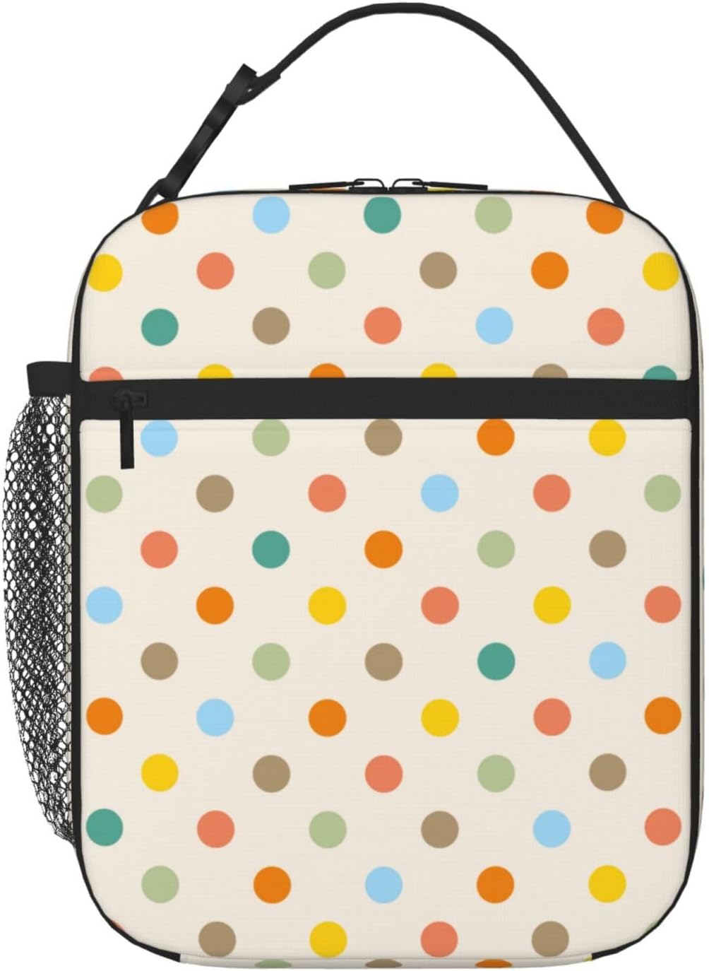 70s Retro Mushroom Floral Insulated Lunch Bag Reusable Cooler Lunch Box Portable Leakproof Thermal Container Tote Bags for Girls Boys School Travel