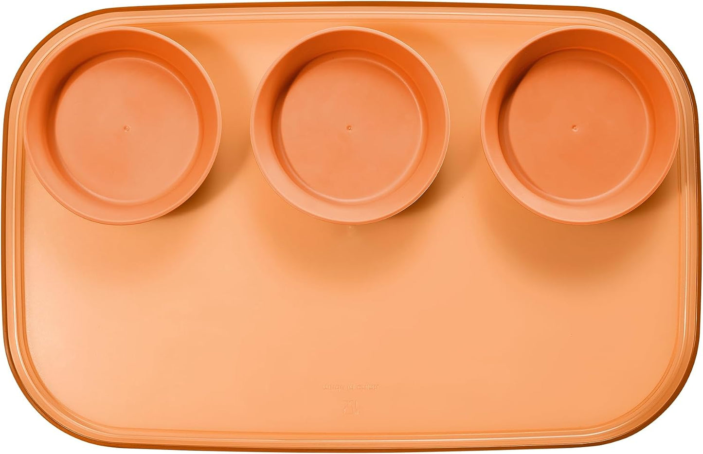 madesmart dipware 3 Bowl Serving Tray, Stackable & Removable Dip Bowls for Charcuterie, Guacomole, Snacks, Veggies, Premium Dishwasher & Microwave Safe, Multipurpose Plate & Bowl, Olive