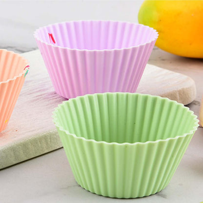 48 Pack Silicone Muffin Cups, Silicone Baking Cups, Muffin Liners, Reusable Cupcake Liners Nonstick, 9 Shapes Pastry Cake Molds Bento Lunch Box Dividers