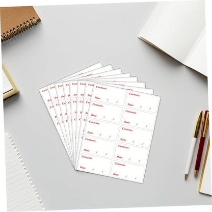 Veemoon 400pcs Removable Food Date Stickers Made of Waterproof PVC Material, Easy Clean Freezer Labels for Refrigerator and Pantry Use, Multipurpose Storage Container Labels for Restaurant
